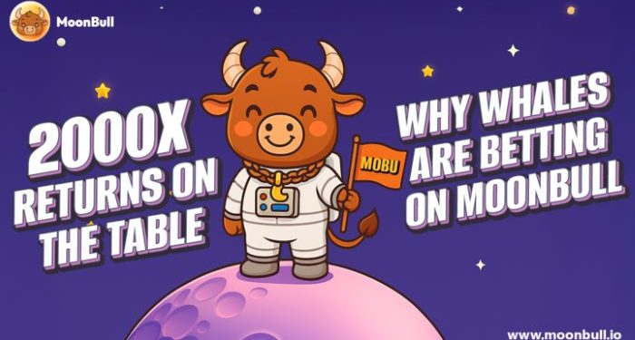 From Presale to Powerhouse: $2K in MoonBull Could Grow to $492K, the Best Crypto to Buy in Q4, as Bonk and SPX6900 Surge