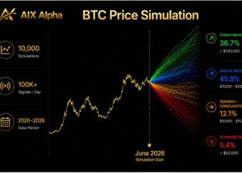 BTC/USD Eyes $100,000 as AIX Alpha’s 10,000 Simulations Point to a Potential Breakout